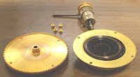 Atmos Clock 528 mainspring assembly taken apart