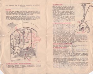 Instructions for Smiths K6A Pendulum Clock