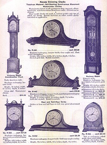 1950 Revere Telechron electric clock advertisement