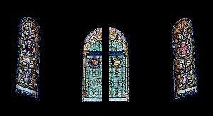 painted glass window