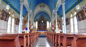 interior of Sts. Cyril and Methodius Church in Dubina