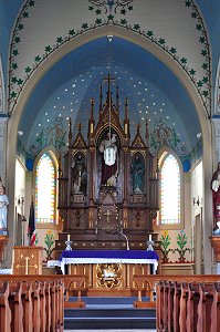 interior of Sts. Cyril and Methodius Church in Dubina