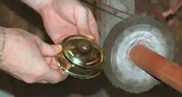 cotton wheel to polish brass