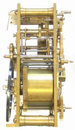 left side view of French carriage clock