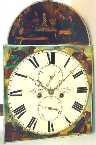 English grandfather clock dial from 1830s
