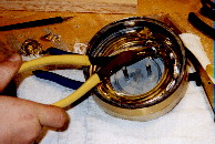 removing the old Atmos bellows from the housing