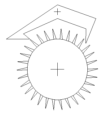 the English recoil escapement with the Graham pallets removed