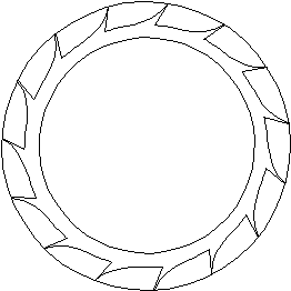 drawing of the escape wheel in a chronometer escapement