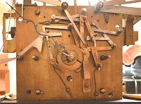 front plate of another very large Elliott tubular bell clock mechanism