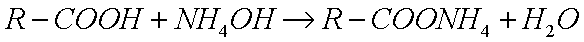 formation of ammonium soap