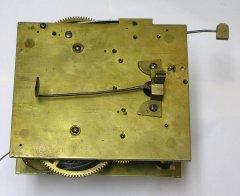 back of English grandfather clock