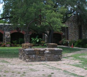 a well in the Espada Mission in San Antonio, Texas