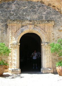 Mission of San Jose in San Antonio Texas door