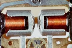 Accutron tuning fork adjustment visible