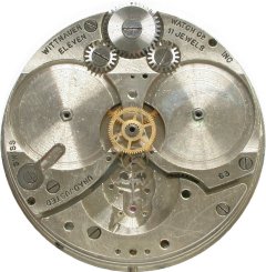 clock with gears visible
