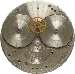 clock with barrels visible