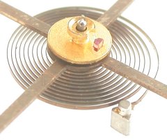 hairspring and roller jewel