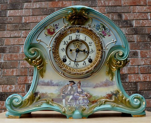 1910 Ansonia porcelain clock