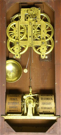 Southern Calendar clock with dials removed