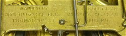 Southern Calendar clock inscription, made by Seth Thomas