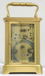 French carriage clock rear view