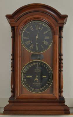 Ithaca Calendar clock with black dials is rare